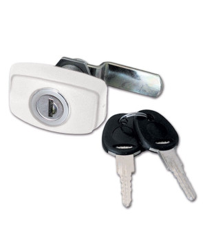 FAP 1046 White metal lock for tailgate 60x40 with keys