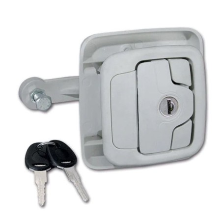 Hook lock 1140 FAP OPERA white with cylinder and keys 1140028N/M