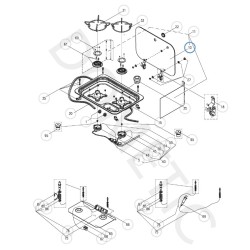 Couvercle en verre 2 feux noir RAL9005 pour table de cuisson Dometic - 105313627