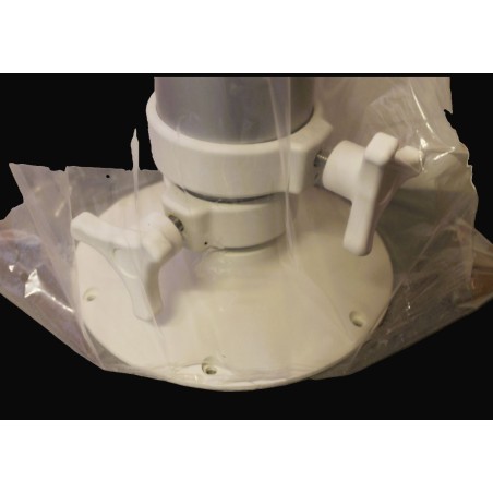 White telescopic table leg H 720 mm