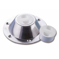 Table leg floor flange cap