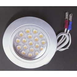 Spot  da incasso 1,5W 18 led alluminio satinato 3000K