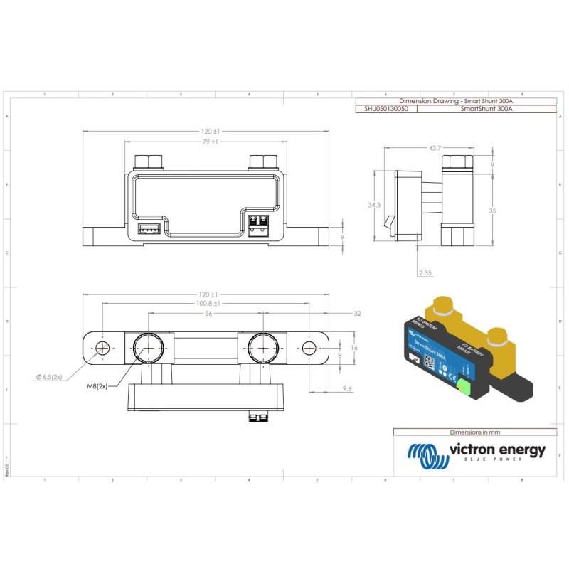VICTRON SmartShunt 300A - 50 mV - Battery...