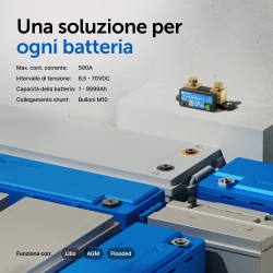 VICTRON SmartShunt 500A - 50 mV IP21 - Monitor della batteria SHU050150050