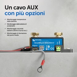 VICTRON SmartShunt 500A - 50 mV IP21 - Monitor della batteria SHU050150050