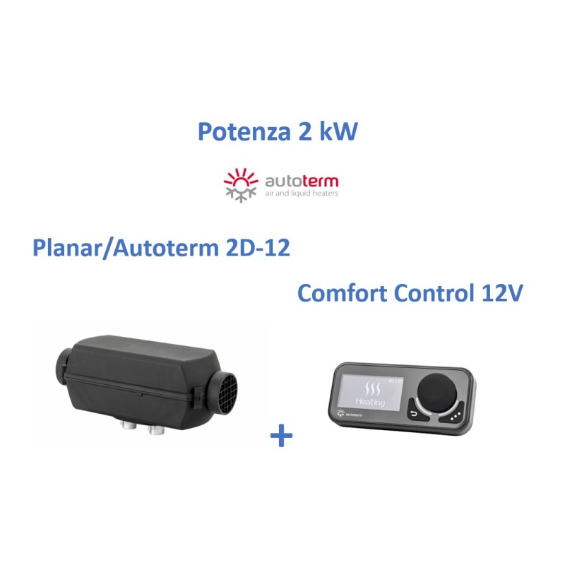 Kit Calentador de Aire Diésel PLANAR KIT ALTA ALTOTA 2D-12 + Panel de Control Confort 12V