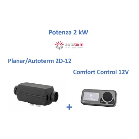 Kit Calentador de Aire Diésel PLANAR KIT ALTA ALTOTA 2D-12 + Panel de Control Confort 12V