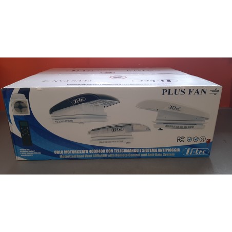 Porthole with fan PLUS FAN 400X400 - WHITE 12 V