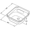 THETFORD Rectangular Sink Series Basic Line 34 - SBL3450-SP