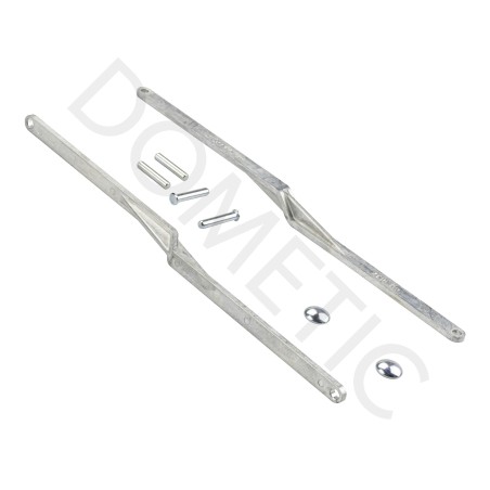 DOMETIC KIT BRACCETTI DX/SX CON FISSAGGI MIDI HEKI MANOVELLA E ELETTRICO BG1714