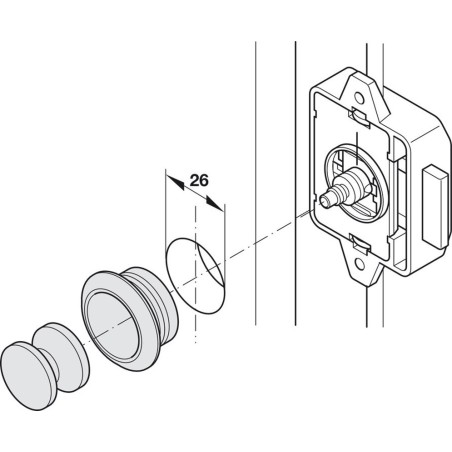 Rosetta 13 mm bianca x push lock