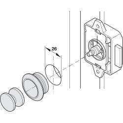 16 mm weiße Rosette für Druckschloss