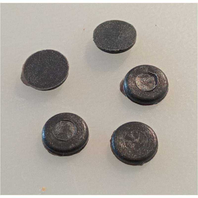 FAP Set 5 pezzi tappini nero-grigio scuro copriviti per parte interna serrature