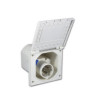 CEE 230V 105x105 recessed fixed white external plug