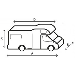 BRUNNER 12M - 750 x 240 x 270 cm WOHNMOBILABDECKUNG SOMMER WINTER UV-SCHUTZ