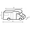 BRUNNER 12M - 750 x 240 x 270 cm WOHNMOBILABDECKUNG SOMMER WINTER UV-SCHUTZ