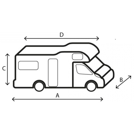FUNDA PARA CAMPER BRUNNER 12M - 850 x 240 x 270 cm VERANO INVIERNO PROTECCIÓN UV