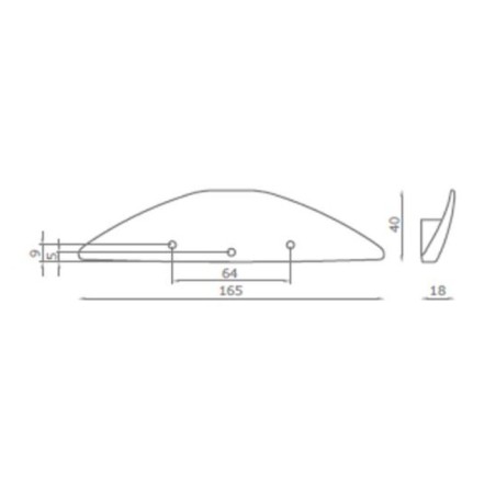 BALDACCI MANIGLIA V564 - ABS PULL OPEN ALLUMINIO VERNICIATO CON CRICCHETTO AS/128