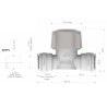 Rubinetto Intermedio 22 mm Attacchi JG - 01822STV