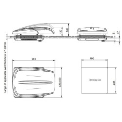 OBLÒ VECHLINE LUXOSO BIANCO 40X40CM MOTORIZZATO 12V