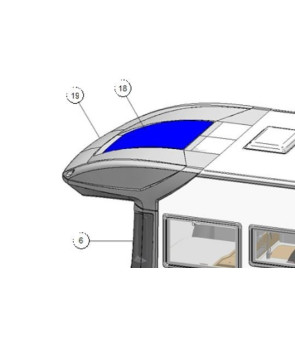 Lanterneau panoramique SKY DOMETIC 70x100