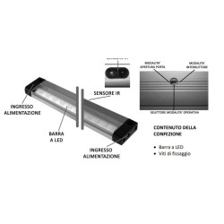 LED Bar with IR Sensor 12V 5W 430lm 4000K 50cm