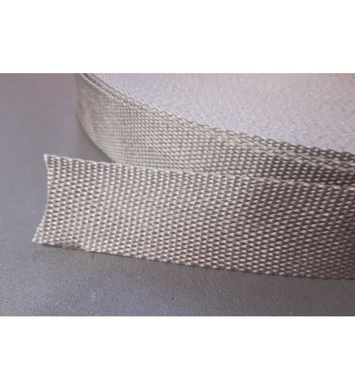 PEARL GRAY ribbon H40 mm x dark fabric internal thermal