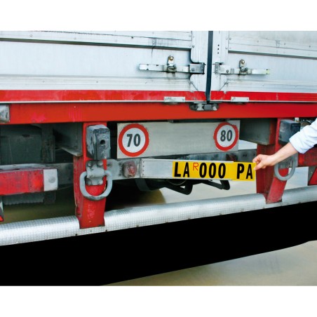 Porta targa ripetitrice in acciaio inox 500x115