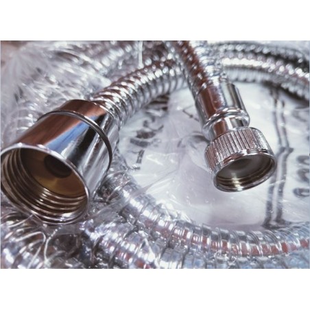 Manguera flexible cromada de repuesto de 1/2"C x 3/8"H - 2 metros