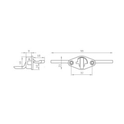 copy of BALDACCI V1345 Griffsatz aus poliertem Nickel-Zamak-Druckguss