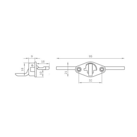 copy of BALDACCI V1345 Griffsatz aus poliertem Nickel-Zamak-Druckguss