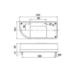 Multifunction headlight 200x101 SX JOKON 821