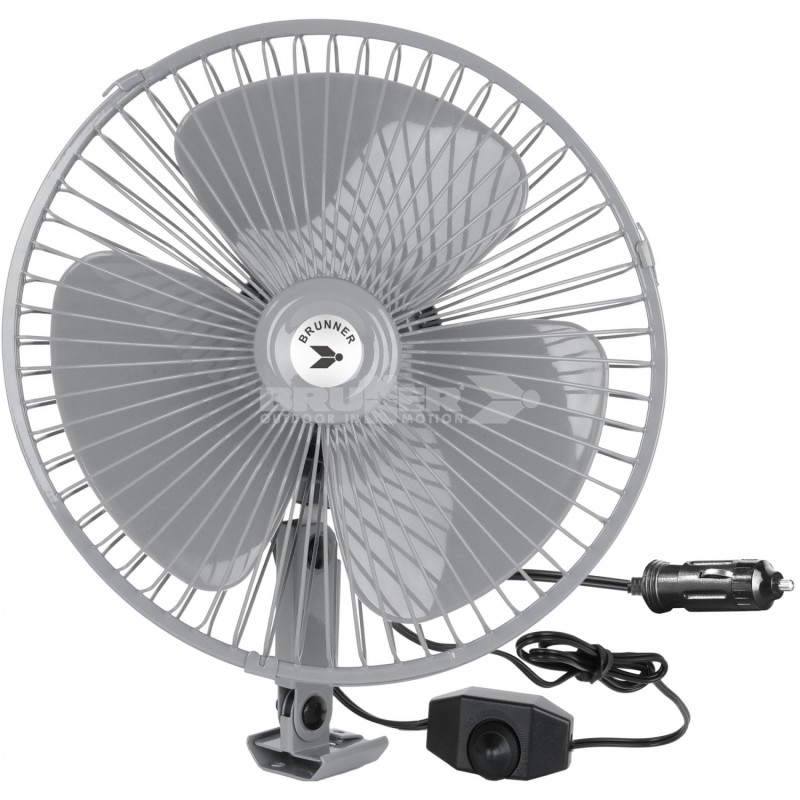 BRUNNER Ventilatore attacco a pinza o viti 12VDC - 21W - diametro 22 cm