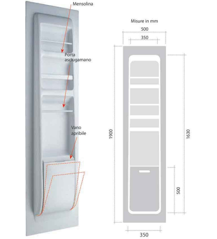 DOOR FOR BATHROOM DOOR 190X50 CM