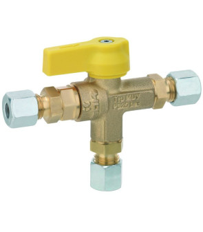 Gas T-valve with GOK inversion 8 mm