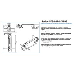 AZIONATORE ELETTRICO 579-867-0-VE09 PER X DISPOSITIVO LETTO  12595