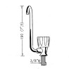 ELKA CRISTAL RH brass tap with folding spout
