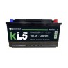 Batteria al litio LiFePo4 con cella Prismatica compatta KL5 100Ah BMS INTEGRATO e BLUETOOTH - KOONEKT