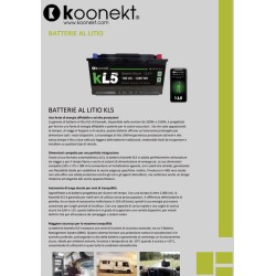 Batería de litio LiFePo4 con celda prismática compacta KL5 100Ah BMS INTEGRADO y BLUETOOTH - KOONEKT