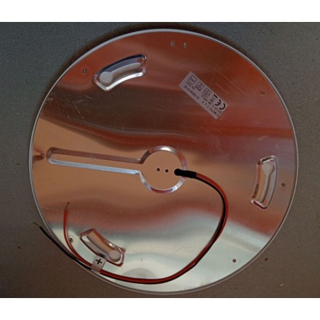 Silver ceiling light Ø 168 LED - 4000K - night light - touch switch