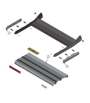 Extruded profile L 527 Lower platform for step 10574 PROJECT 2000