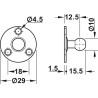 Gasdruckdämpfer für Türen 80 N