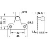 Gas arm for doors 80 N