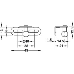Gas arm for doors 80 N