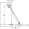 Braccetto a gas per antine 80 N