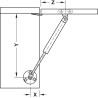 Gas arm for doors 80 N