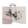 Mini hinge for doors with short arm and thin doors
