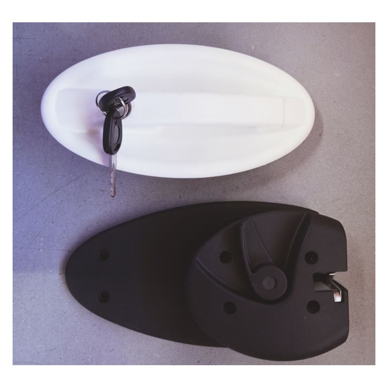 FAP 1095 Oval FAP serrure anti-effraction pour porte avec clés blanc