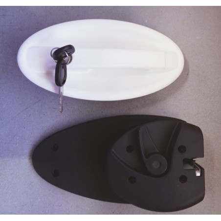 FAP 1095 Oval FAP serrure anti-effraction pour porte avec clés blanc