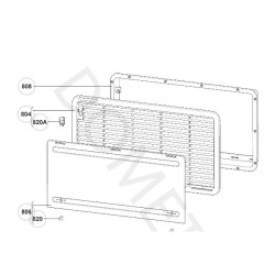 DOMETIC LS330 GRIGLIA DI VENTILAZIONE 438X278 BIANCA NCSS500-N - 289067500
